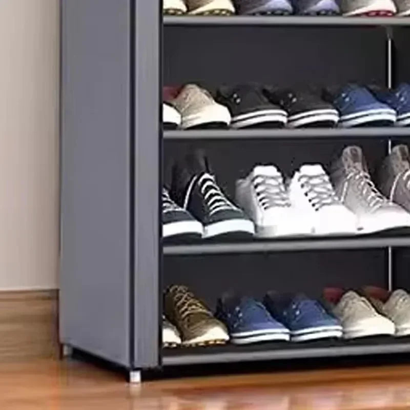 5/7/10-Layer Shoe Rack Large Dustproof Shoes Storage Hanger with Cover Simple Capacity Space-saving Shoes Cabinet Home Organizer