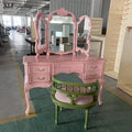 Comfortable Makeup Vanity Table Mirror Desk Stool Living Room Dresser Makeup Dressing Table Drawers Storage Bedroom Furniture