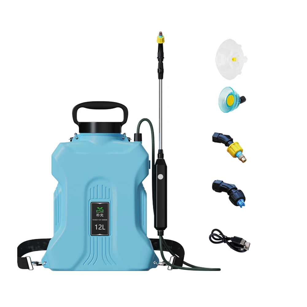 12L Rechargeable Shouldered Sprinkler Handheld Electric Sprayer Atomizing Watering Bottle Water Sprayer Garden Plants Sprayer