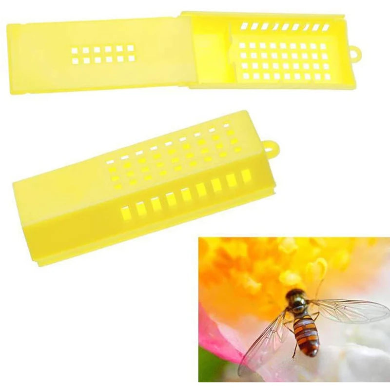100 Pcs Bee Tools Beekeeping Transport Cages Queen Bee Cages Bee Hive Yellow Bee Isolated Cage Beekeeping