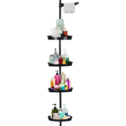 Rustproof Shower Caddy Corner for Bathroom, 4-Tier Adjustable Shelves