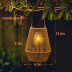 1pcs/2pcs solar outdoor lights hand woven, 0.6w solar garden light outdoor waterproof villa landscape light