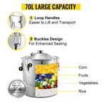 SucceBuy 20L 30L 50L 70L Alcohol Distiller Machine Beer Brewing Equipment Wine Moonshine Apparatus Dispenser Kit Home Appliance