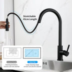 Kitchen Faucet Pull Out Brushed Nickle Stainless Steel Black Kitchen Mixed Tap Kitchen Sink Tap