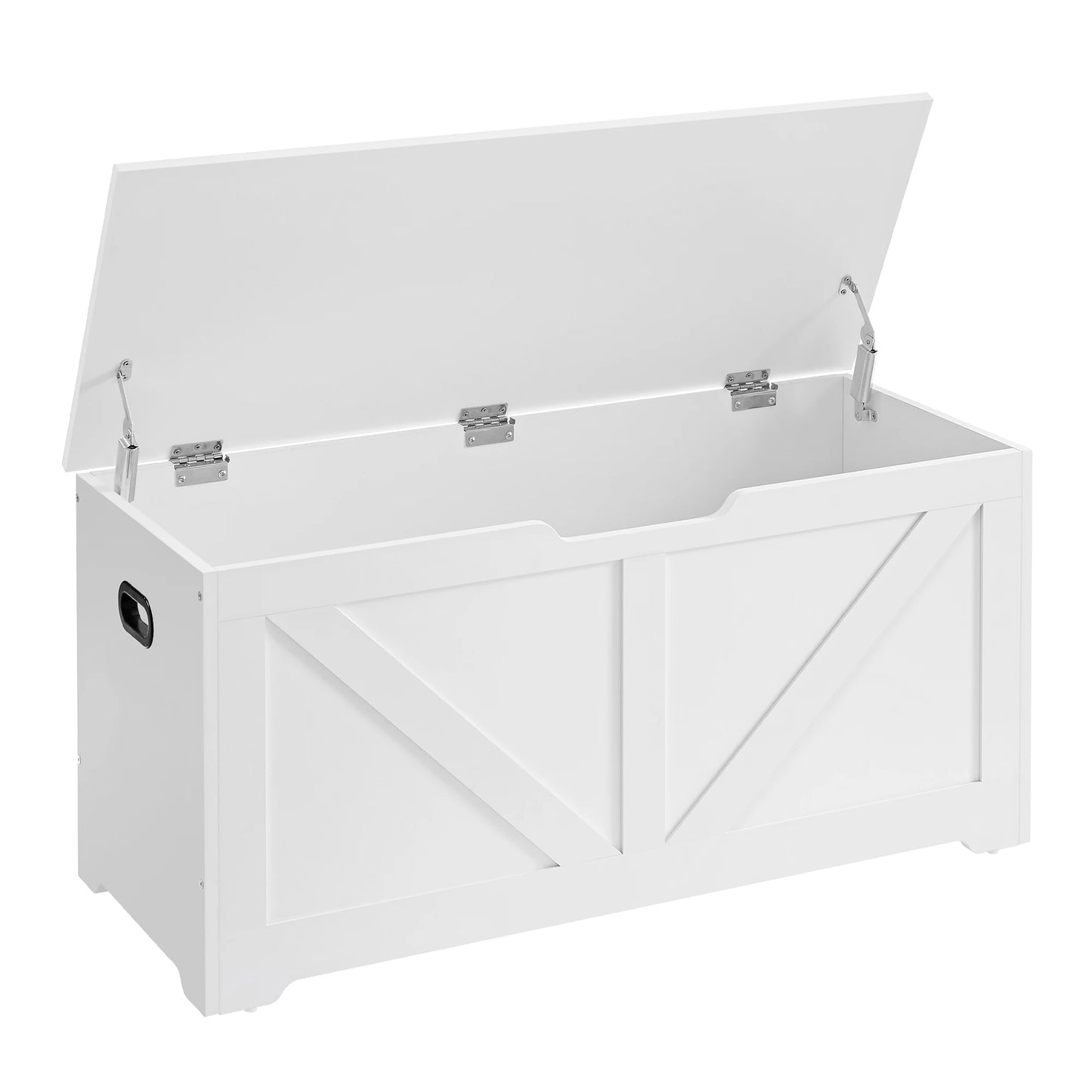 VASAGLE Storage Chest, Storage Bench, Blanket Box with 2 Safety Hinges, Shoe Storage Bench, Farmhouse Style, 40 x 100 x 46 cm