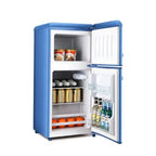 Compact 3.2 cu. ft Double Door Mini Fridge Freezer Adjustable Temperature Control Ice Trays Energy Efficient Quiet Operation