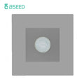 BSEED Human Body Sensor Switch Wall Lamp Switch 90℃ Infrared Motion Detector Galss Frame Plastic FrameEU Standard Light Switches