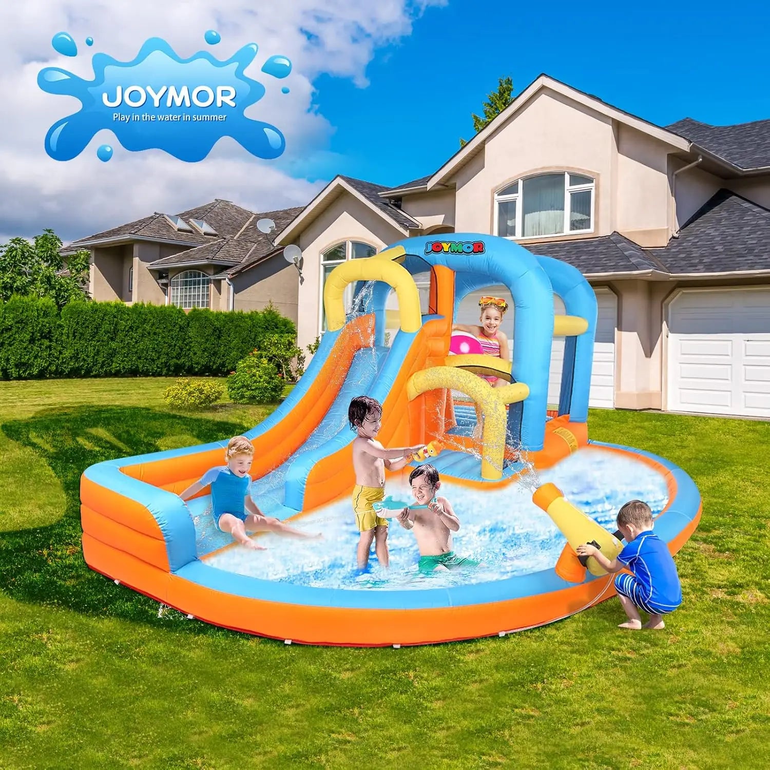 5-in-1 Inflatable Water Slide Park