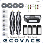 Ecovacs Deebot X1 OMNI / T10 OMNI Robot Vacuum Cleaner Spare Parts, Rubber / Side Brush, Cover,Hepa Filter, Mop Rag, Dust Bag