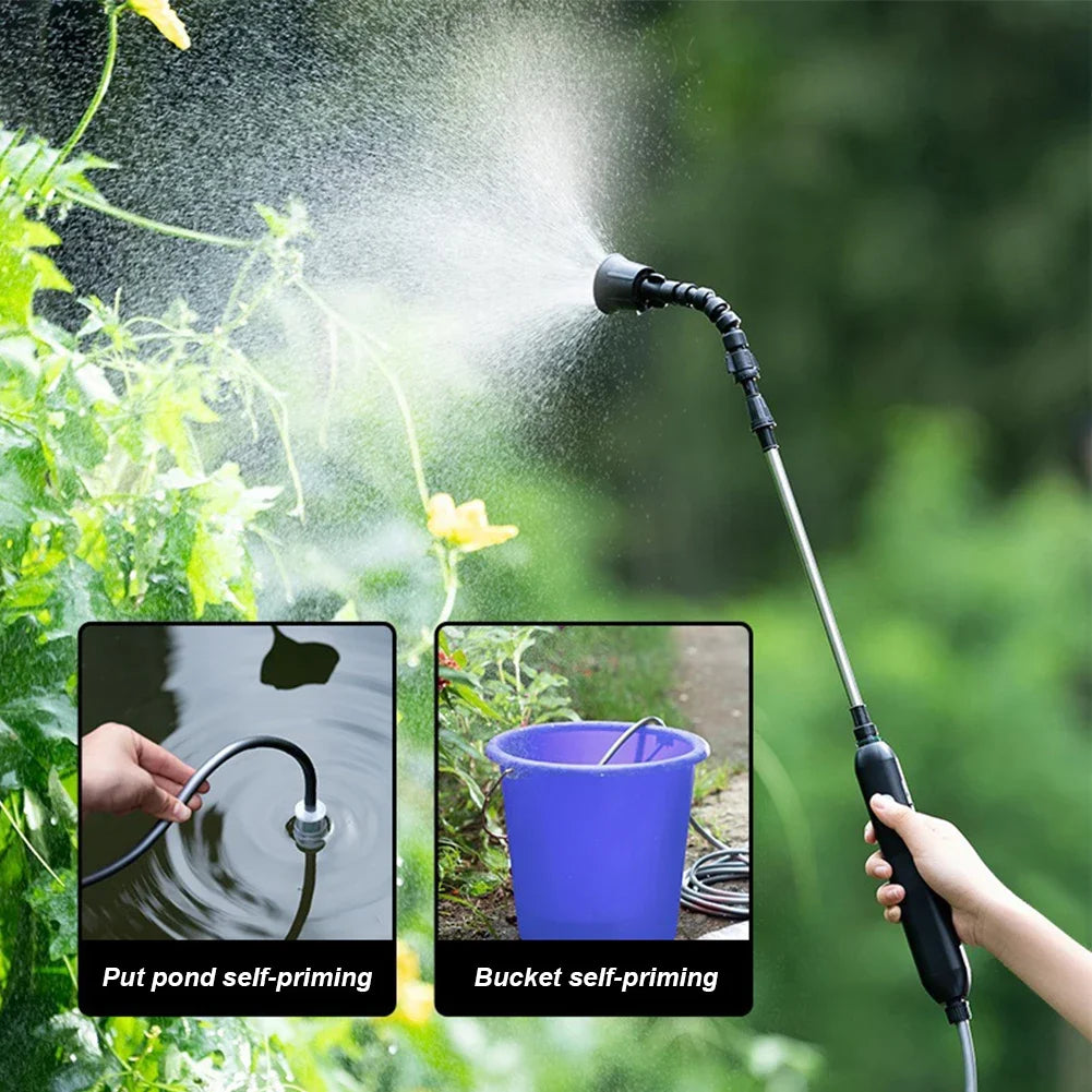 USB Rechargeable Portable Electric Sprayer with 2/4 Mist Nozzles Electric Garden Sprayer with Telescopic Handle Irrigation Tool