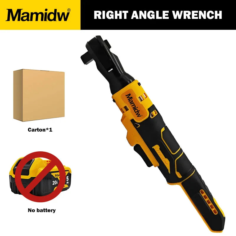 Mamidw Brushless Electric Ratchet Wrench 3/8In Cordless Variable Speed Power Wrench Impact Driver For Dewalt 20V Battery PIN