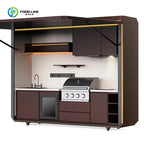 Customized Modern Outdoor Kitchen Set Prefab House with Full Equipments Stylish Durable Outdoor Cooking & Entertainment Area