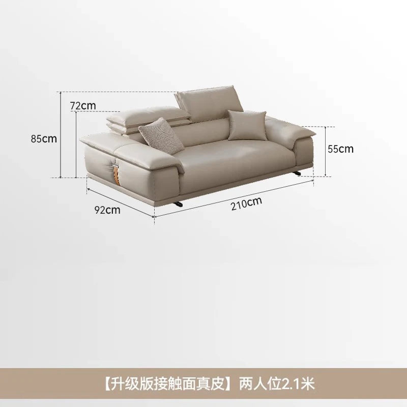 Luxury Genuine Italian Leather Sofa