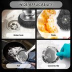 5/10Pcs Steel Wool Scrubber with Handle Detachable Stainless Steel Cleaning Brushes for Cleaning Dishes Stock Pots Pans Griddles