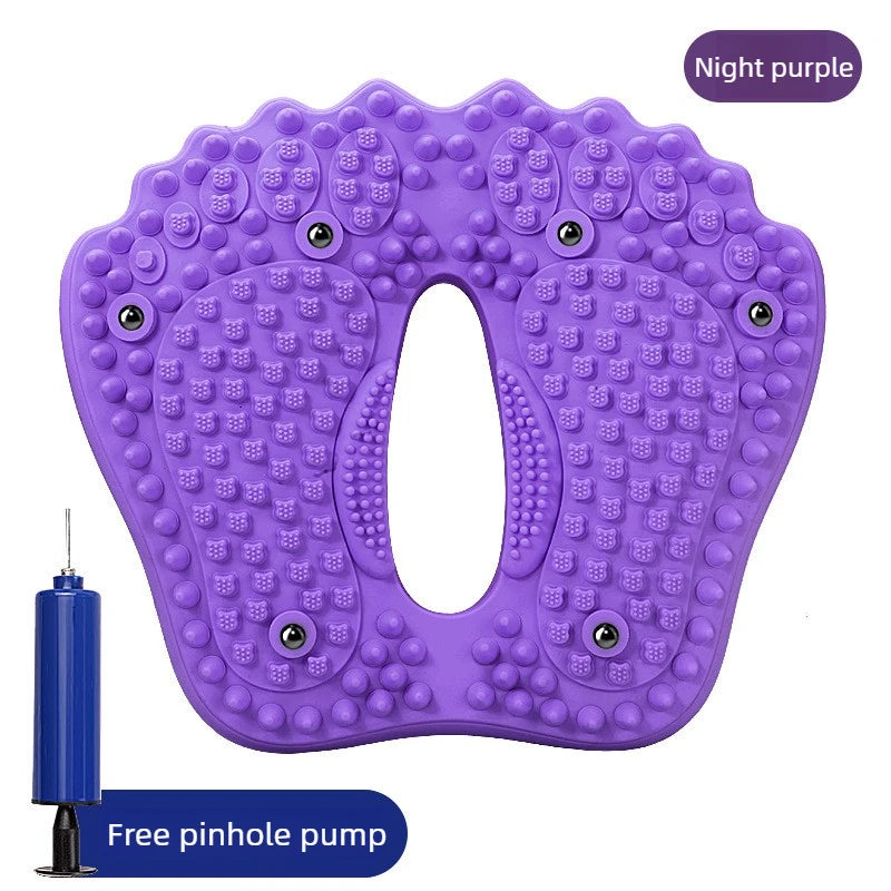 Inflatable Foot Massager Stepper Balance Board with Anti Slip PVC Massage Dots for Yoga Training Slimming Leg Shaping