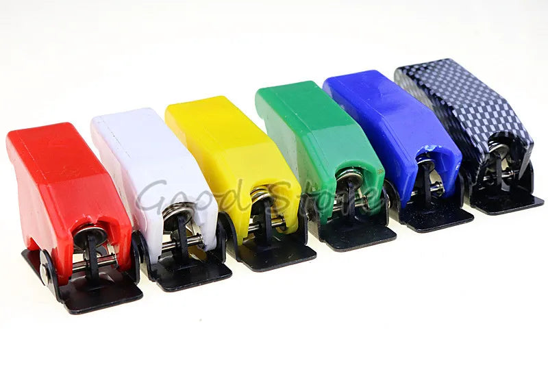 1PCS Auto Car Boat Truck Illuminated Led Toggle Switch's Safety Aircraft Flip Up Cover Guard Red Blue Green Yellow White