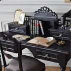American retro old solid wood dresser French gothic bedroom makeup table