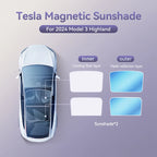 Magnetic Suction Clip Sun Shades for Tesla Model 3/Y Highland (2021-2025) | Glass Roof & Sunroof