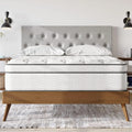 14” Innerspring and Memory Foam Queen Mattress With Individually Encased Coils, White