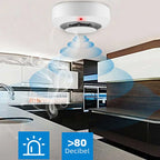 PGST Wireless Smoke Detector 433MHz Fire Alarm Sensor Home Security Alarm System Connects to Alarm Host