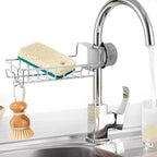 Kitchen Stainless Steel Sink Drain Rack Sponge Storage Faucet Holder Soap Drainer Towel Rack Shelf Organizer Kitchen Accessories