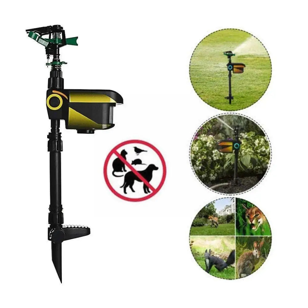 Solar Powered Motion Activated Animal Repeller Upgraded Version Automatic Garden Sensor Repellent Animals Sprinkler Deterre I2H0