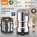 RAF Electric Bean Grinder Dry Mill Household Lightweight Grinding Cup Portable Coffee Bean Flour Machine