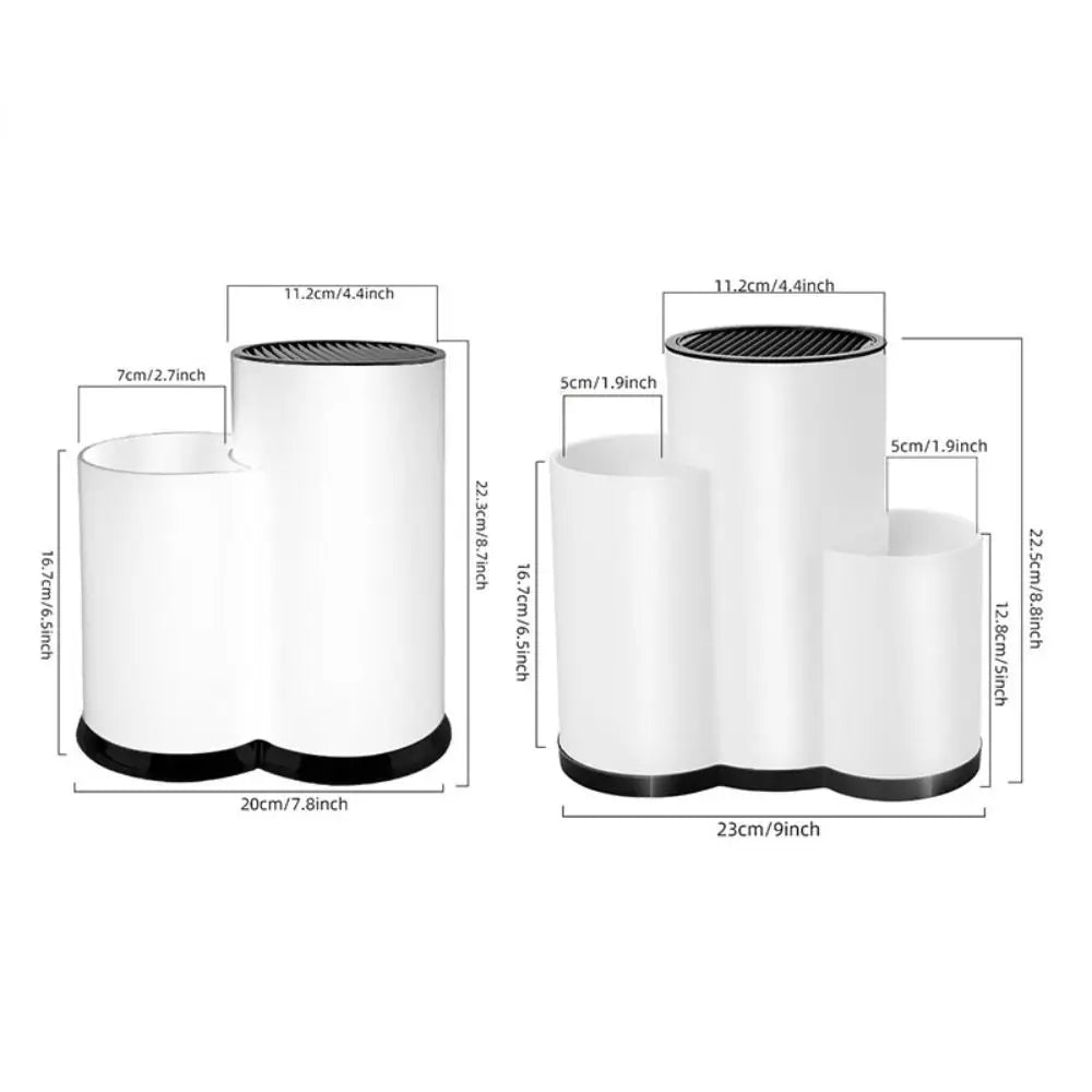 Kitchen Organizer Rack Universal Knives Holder Plastic 2/3 Grid Kitchenware Drain Rack Black/White Flatware Storage Box Fork