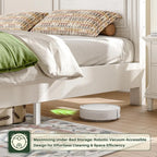 King Size Bed Frame with Storage Drawers and Headboard, Modern King Bed Frame with Storage,NO Noise,No Box Spring Needed