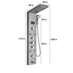 LED Light Bathroom Shower Faucet Set LED Rainfall Shower Panel System Bathtub Water Mixer Tap Massage SPA Temperature Screen