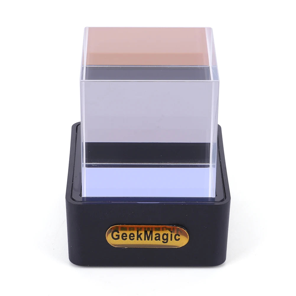 GeekMagic GIFTV Crystal Cube Holographic Mini Electric Digital Clock Desktop Smart Weather Station DIY Animations Photo Display