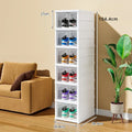 Shoe box for shoe storage 6 Layers Shoes Box Foldable Transparent Sneaker Storage Living Room Stackable free combination rack