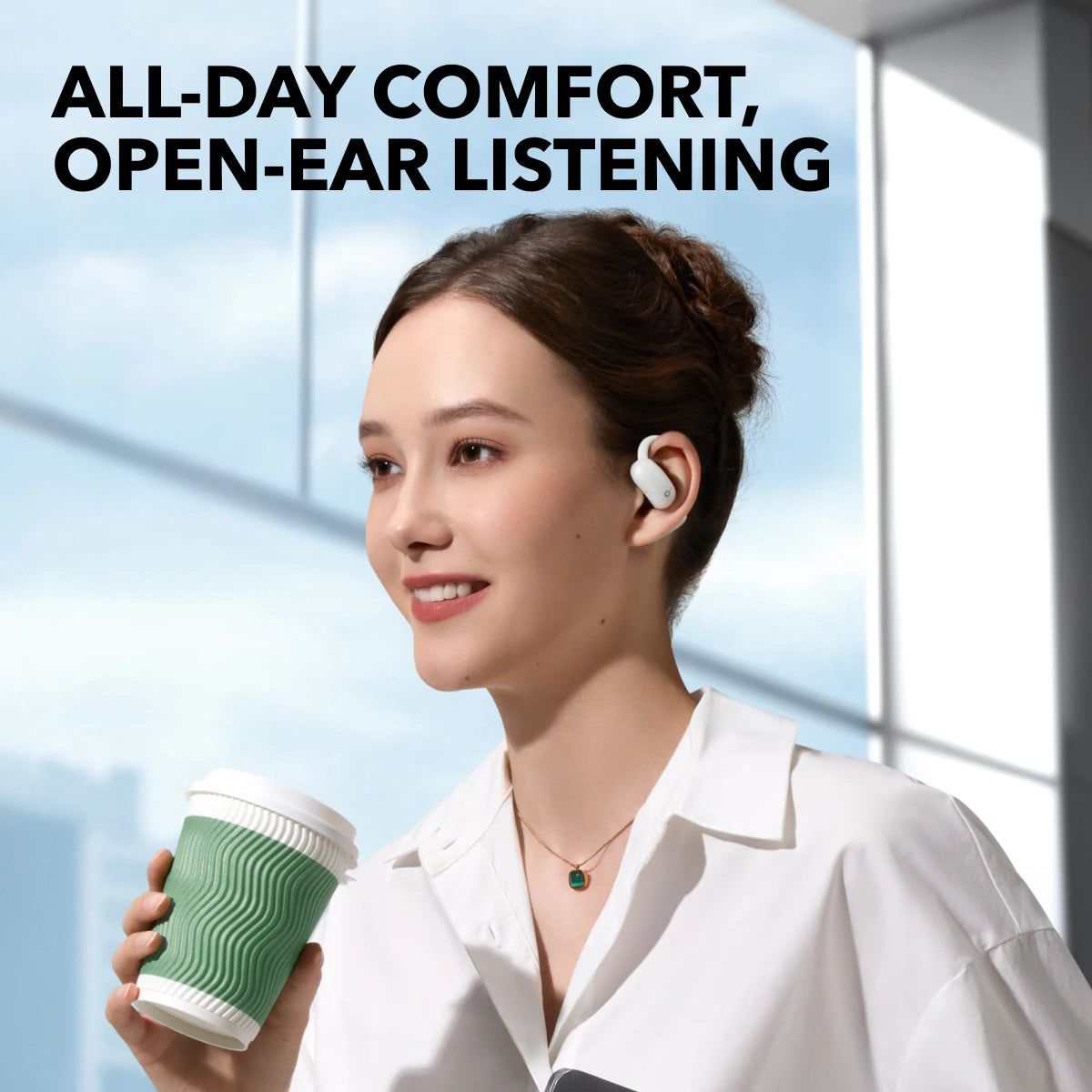 (EU stock) Soundcore AeroFit 2 by Anker Open-Ear Bluetooth Kopfhörer, kabellos, leichter Sport-Kopfhörer, stabile Verbindung