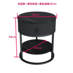 Modern Minimalist Round Slate Drawer Table: High-End Appeal, Perfect as Side Table or Bedside Cabinet