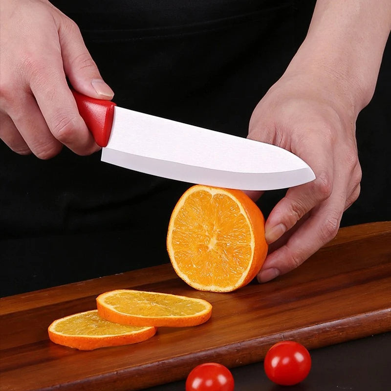 Kitchen complementary food knife, professional ceramic fruit knife with knife sleeve, multi-purpose knife 1/3 piece knife set