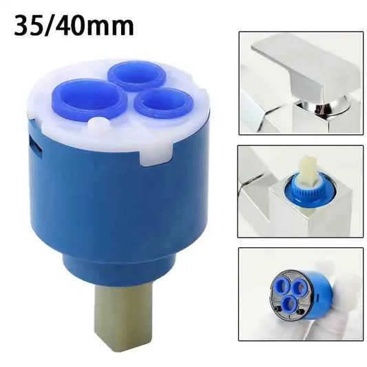 35/40mm Ceramic Disc Cartridge Mixer Faucet Thermostatic Cartridge Faucet Disc Valve PP Plastic Ceramic Cartridges For Mixer