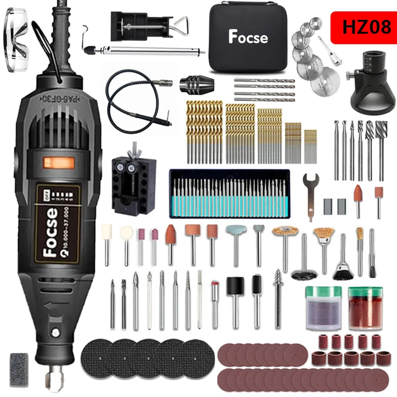 180W Power Electric Mini Drill Engraver Rotary Tool Polishing Grinder Variable Speed Dremel Engraving Pen with Accessories