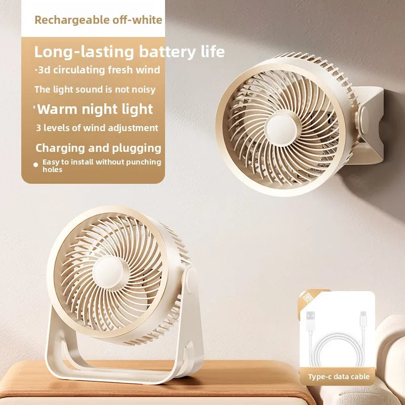 2025 New Multifunctional Electric Fan Circulator Wireless Portable Hom