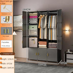 New Simple Wardrobe Clothes Assembly Plastic Collapsible Sturdy Dustproof Cabinets Dressers Cube Storage Locke Closet Furniture