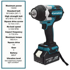 Kamolee DTW700 1800NM Cordless Impact Wrench Brushless 18V 1/2" For Car/Truck Repair