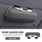 SEAMETAL Car Glasses Box Portable Press Switch Sunglasses Holder Support Driver Goggle Case Car Sun Visor Eyeglasses Storage Box