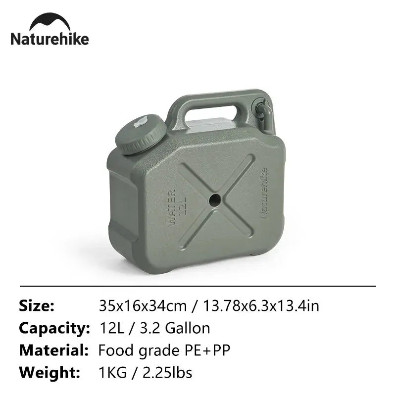 12L Portable Water Bucket with Handle – Ultralight Hiking & Camping Container