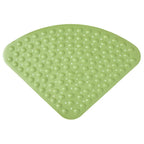 Washable Corner Shower Carpet Floor Mat Toilet PVC Shower Mat  Fan-shaped Suction Cup Anti-slip Pad Cushion