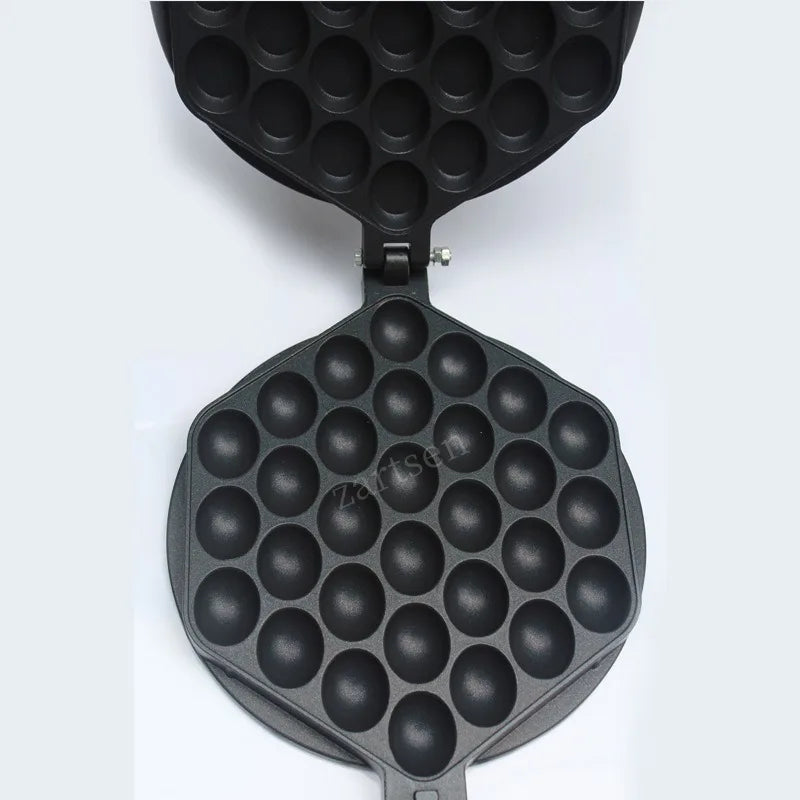 Commercial QQ Eggs Bubble Ball Baking Waffle Maker Iron Hongkong Waffle Eggette Mould Cake Mold Electirc Machine Non-stick Plate