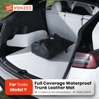 YZ High Quality Leather Trunk Mat For Tesla Model Y  Custom Full Cover Mats Water Proof Protection Car Accessories 2017-2024