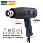 Construction Hair Dryer With Lcd 2000W Shrink Display Heat Gun 110v 220V Thermal Gun Powerful Thermal Blower Mini Hot Air Gun