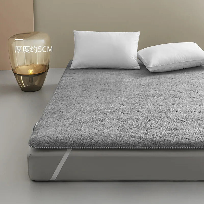 Wool Tatami Mattress Foldable Thick Warm Sleeping Pad Floor Mattress Topper for Winter Home Bedroom Dormitory Comfortable Use
