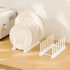 Creative Multifunctional Dish Drainer Rack - 2-Tier Kitchen Sink Organizer for Plates, Bowls, Lids, Utensils,Space Saving Design