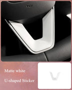 For Tesla Model 3 Highland 2024 Car Accessories Steering Wheel Patch Decorative Protective Cover Sticker Steering Wheel Sticker
