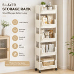 NEW Kitchen Storage Trolley Bookshelf Slit Storage Cabinet Bathroom Living Room Home Organizer Rack Kitchen Corner Narrow